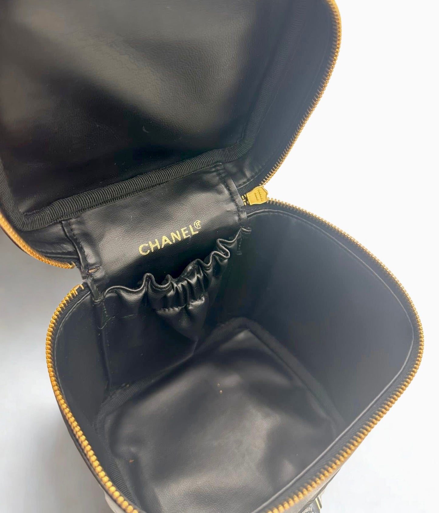 Chanel Calfskin Cosmetic Vanity Bag