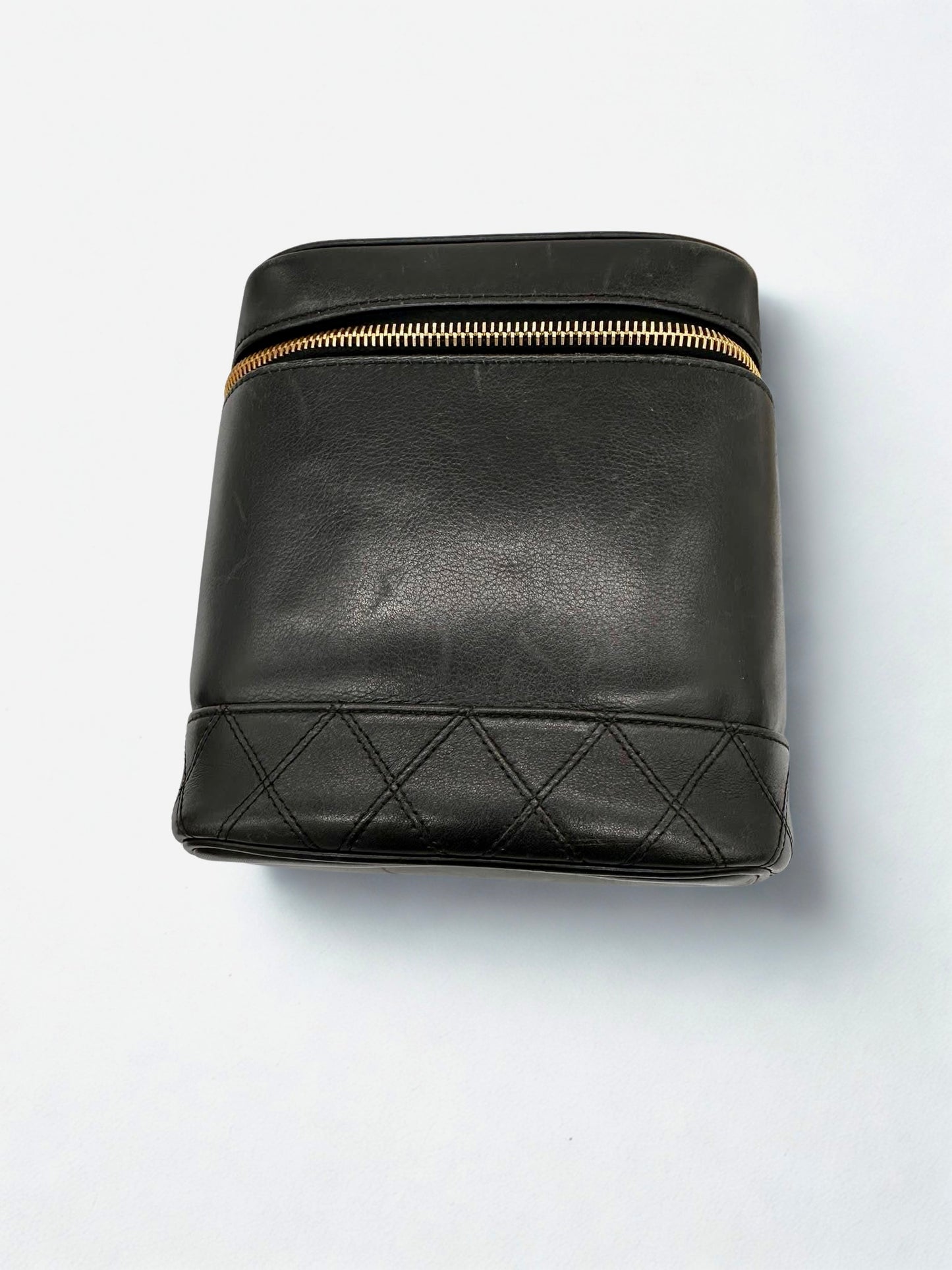 Chanel Calfskin Cosmetic Vanity Bag