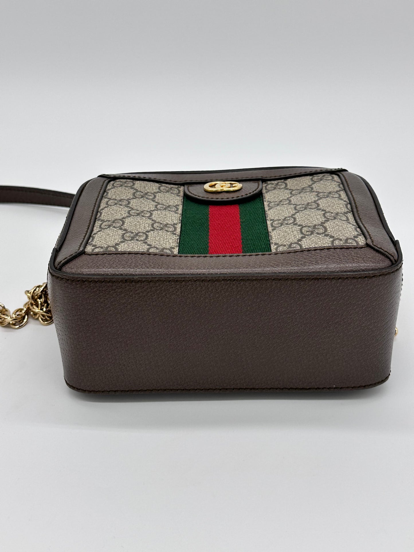Gucci GG Supreme Monogram Mini Ophidia Top Handle Shoulder Bag