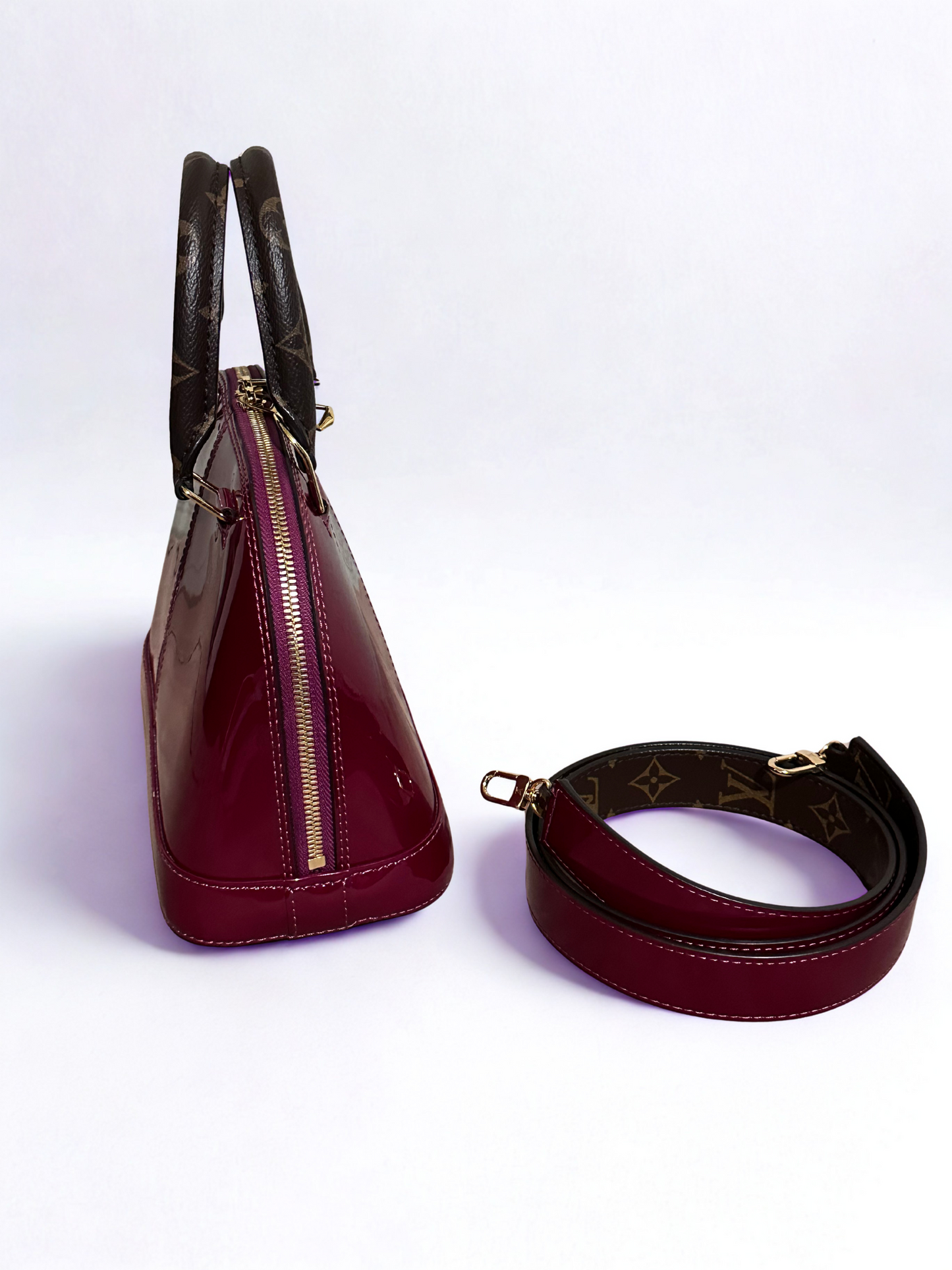 Louis Vuitton Magenta Monogram Vernis Alma BB