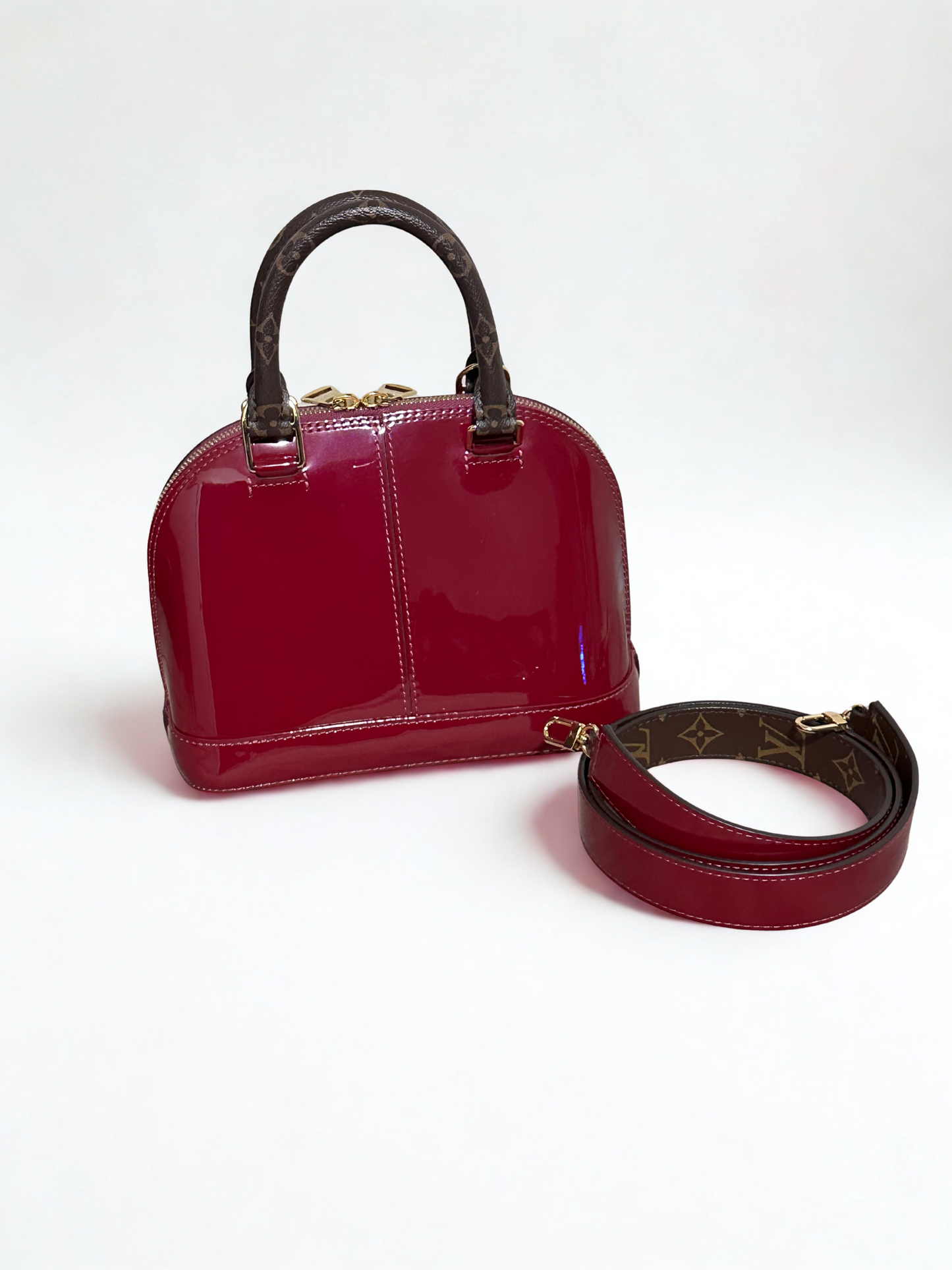 Louis Vuitton Magenta Monogram Vernis Alma BB