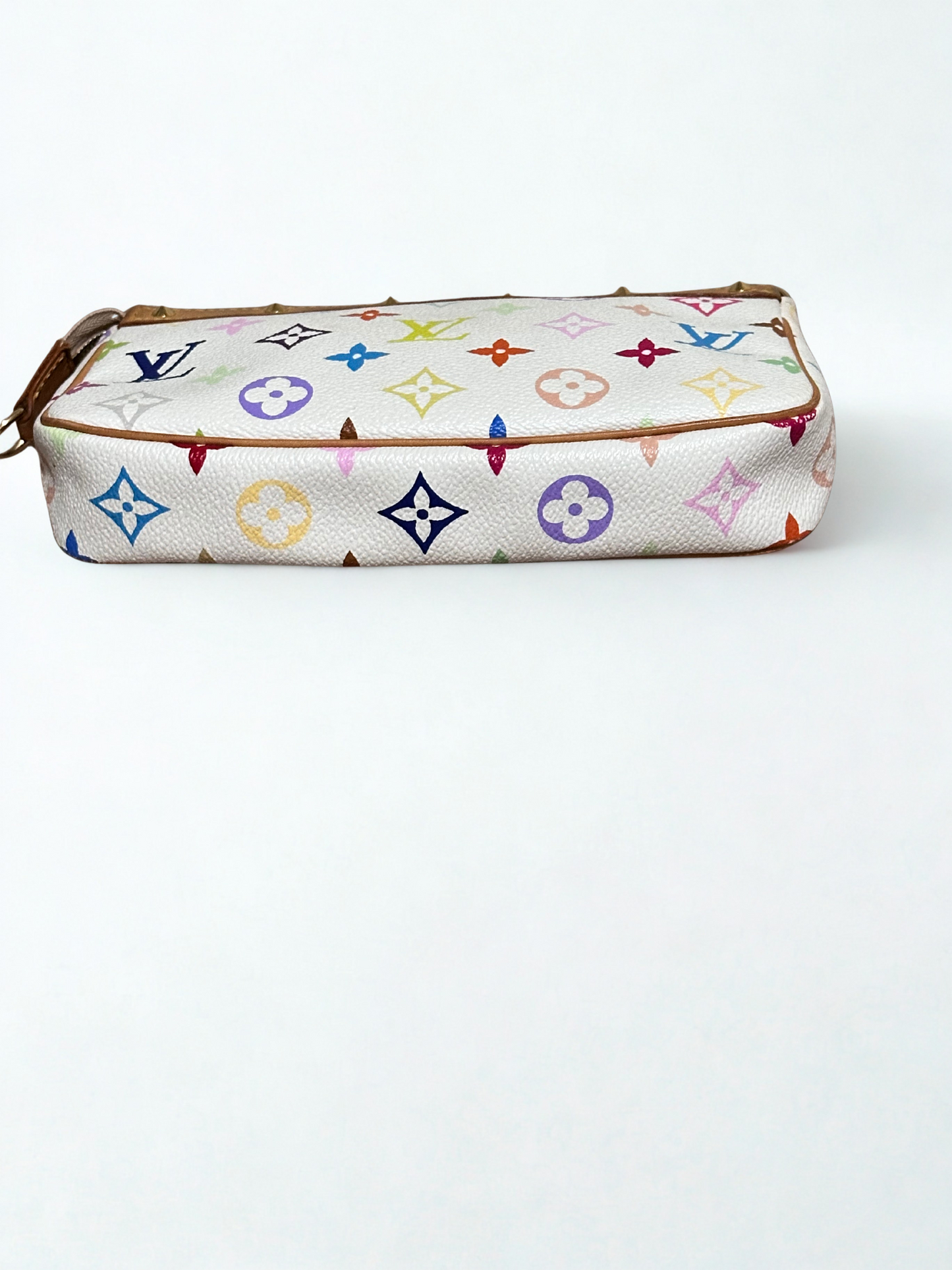 Louis Vuitton Monogram Multicolor Pochette White Accessories