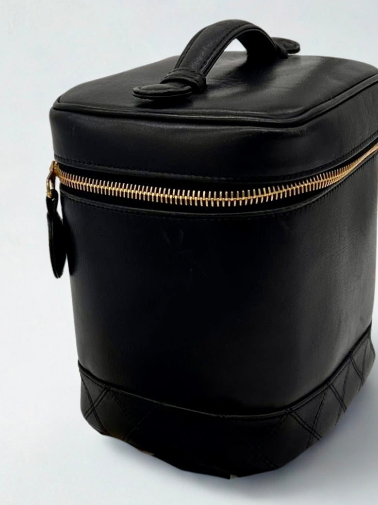 Chanel Calfskin Cosmetic Vanity Bag