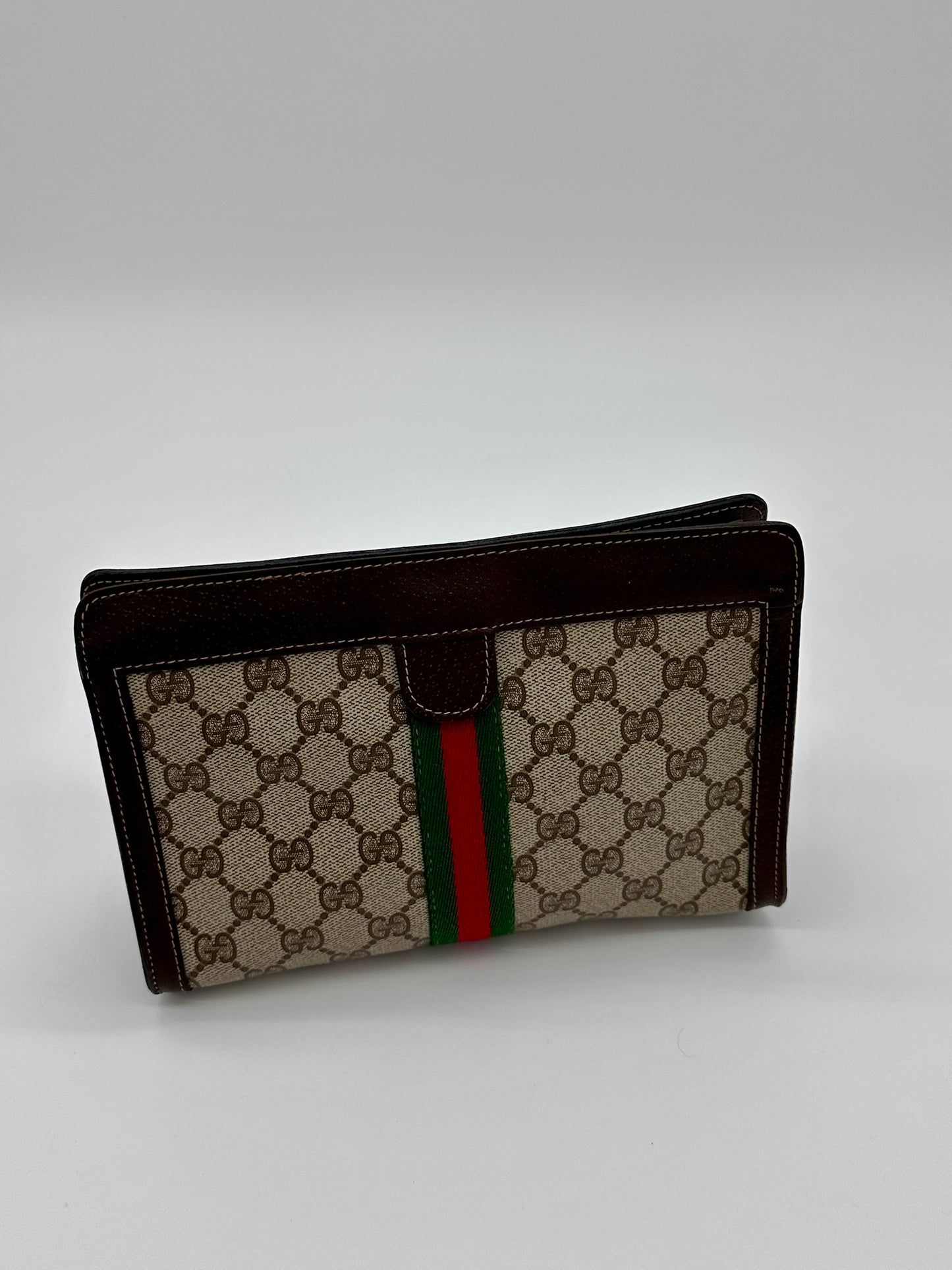 Vintage Gucci Sherry Line Clutch – Iconic GG Canvas
