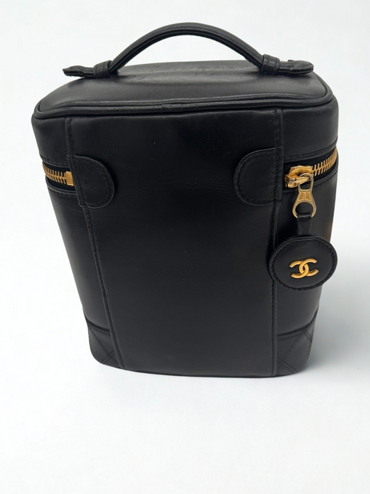 Chanel Calfskin Cosmetic Vanity Bag