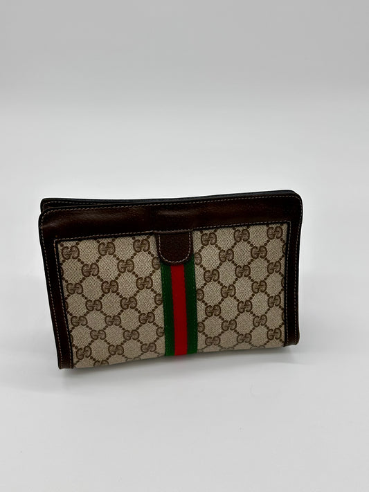 Vintage Gucci Sherry Line Clutch – Iconic GG Canvas
